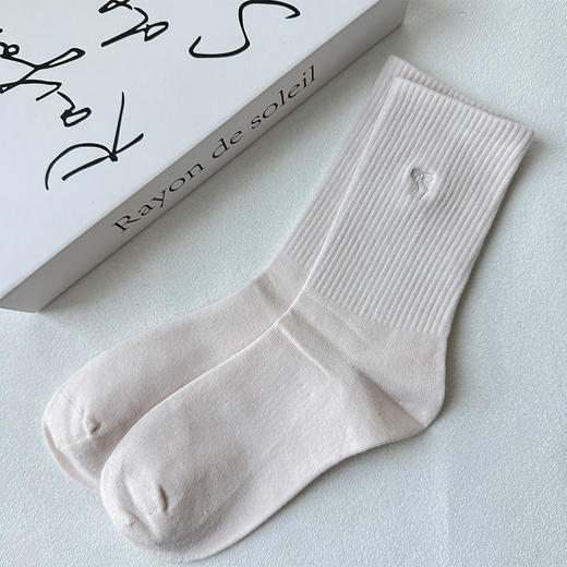 基础刺绣蝴蝶结女袜-简约-纪念日百货门店同款169193303 商品图4