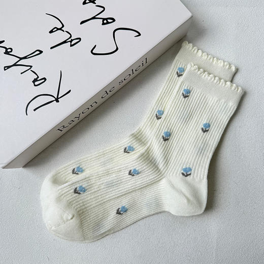 基础韩系百搭中筒袜-简约-纪念日百货门店同款169243219 商品图5