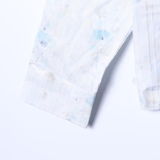 2773SDSA男士秋冬新款痞帅男装休闲长袖衬衫扎染立体花朵装饰设计百搭 商品图4