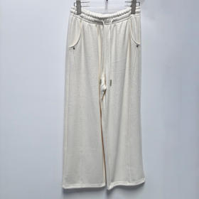 NC松紧腰百搭抓绒阔腿裤51015（白）冬季 954010770321