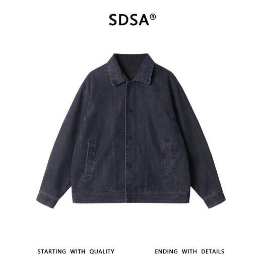 263022SDSA男士秋冬新款痞帅男装韩版简约纯色单排扣翻领夹克外套百搭 商品图1