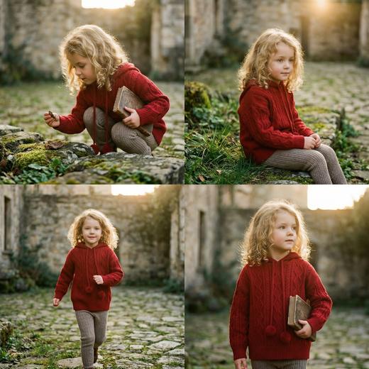 PALUOPO/PL山羊绒女童纯色羊绒衫100%山羊绒帕罗 商品图14