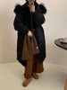 【YW】无忧购大毛领冬季50绒羽绒服女加长款过膝加厚收腰外套6611 商品缩略图6
