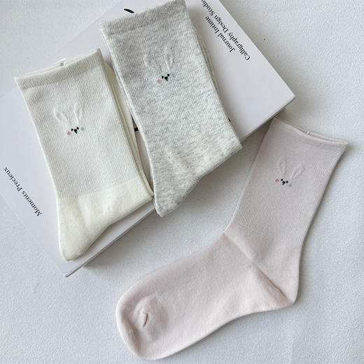 基础萌脸小兔-女袜-简约-纪念日百货门店同款169193338 商品图1