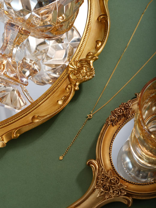 子佩集【瞬华定格】银S925套链【XL070500KB】项链镀金方块2601 商品图3