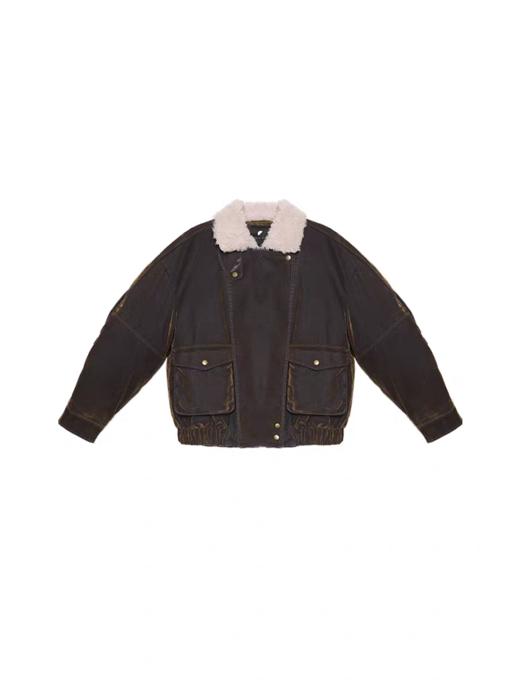 半圆/D5121950/植绒牛仔洗水夹克式羽绒服 商品图4