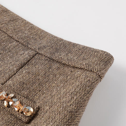 奢姿大码女装2026春季时尚粗花呢小香风套装胖妹妹气质显瘦两件套9954991140 商品图4