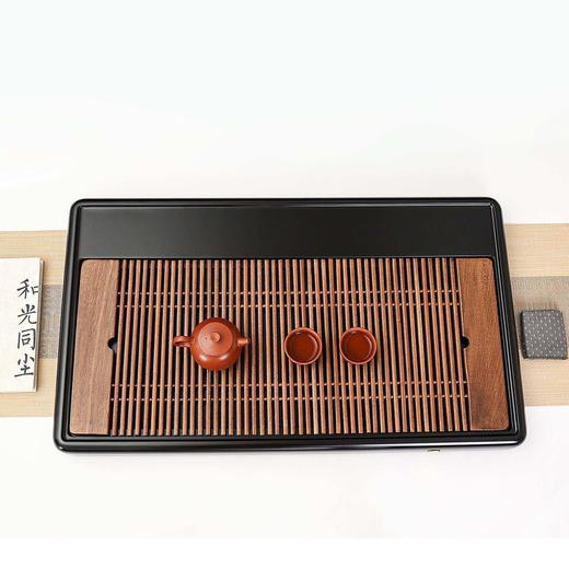 义通/渡月电木茶盘家用储水托盘黑檀色茶台现代简约功夫办公室电胶木茶具 商品图3