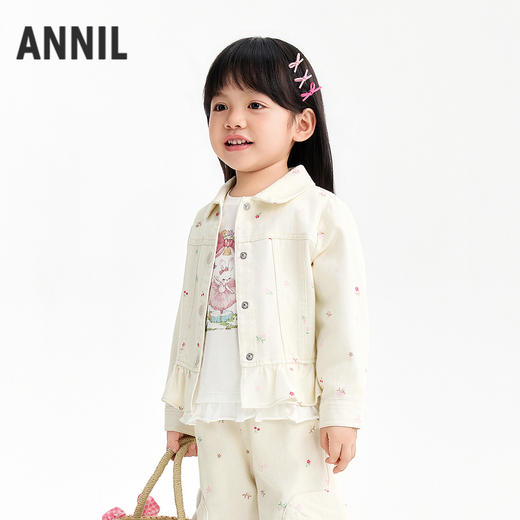 【实体店同款】女童翻领外套春季新款安奈儿童装XG615060 商品图1