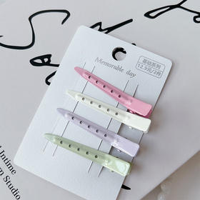 12.9元/2件淡彩珠光碎发夹基础4支-纪念日百货门店同款169149311