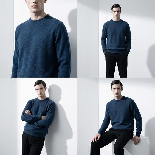 PALUOPO/PL山羊绒男装羊绒衫100%山羊绒帕罗 商品图3