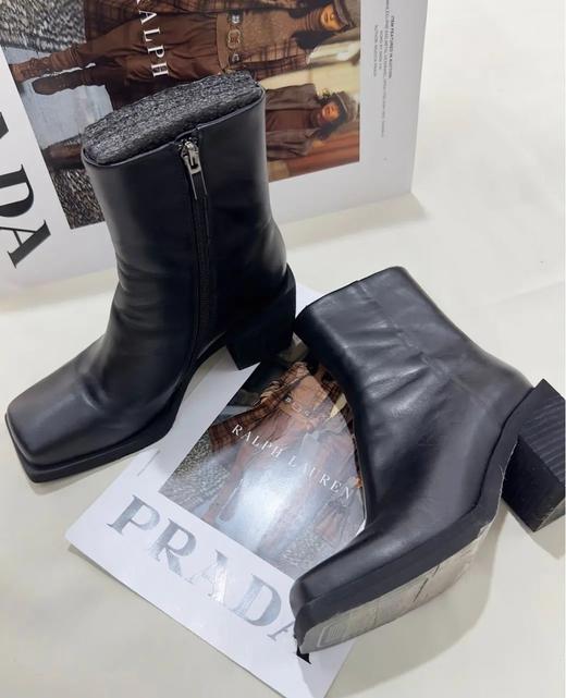 G2507-1#油蜡皮高邦方头鞋 商品图1