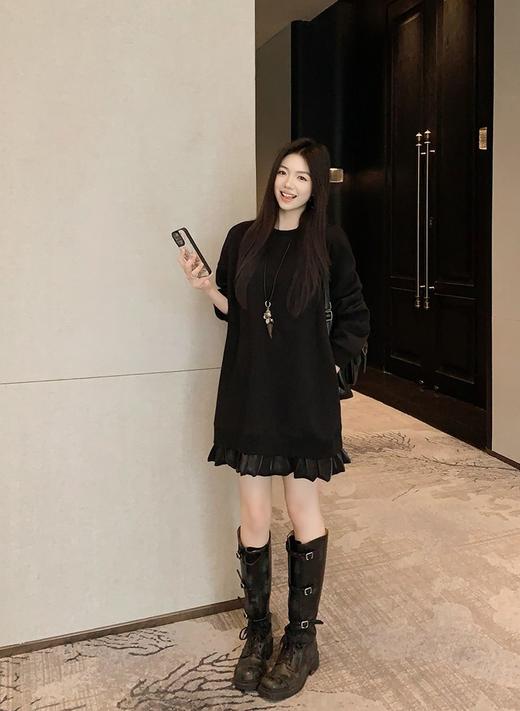 轻法式遮肉高克重小花苞连衣裙 商品图8