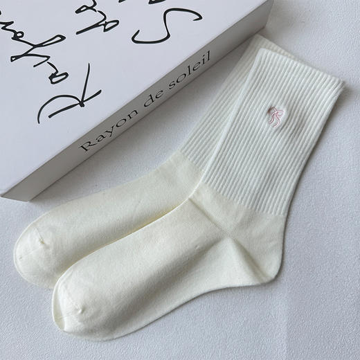 基础刺绣蝴蝶结女袜-简约-纪念日百货门店同款169193303 商品图2