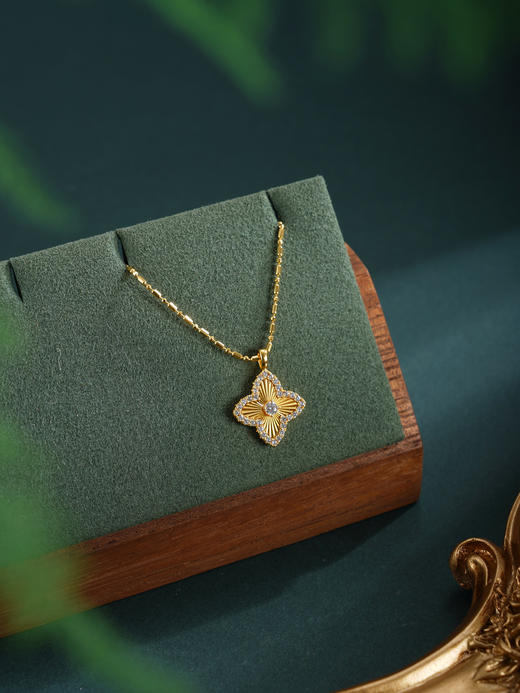 子佩集【四叶女神】银S925套链【FYL-2103】项链镀金四叶草2601 商品图3