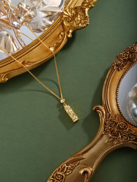 子佩集【瞬华定格】银S925套链【XL070500KB】项链镀金方块2601 商品图4