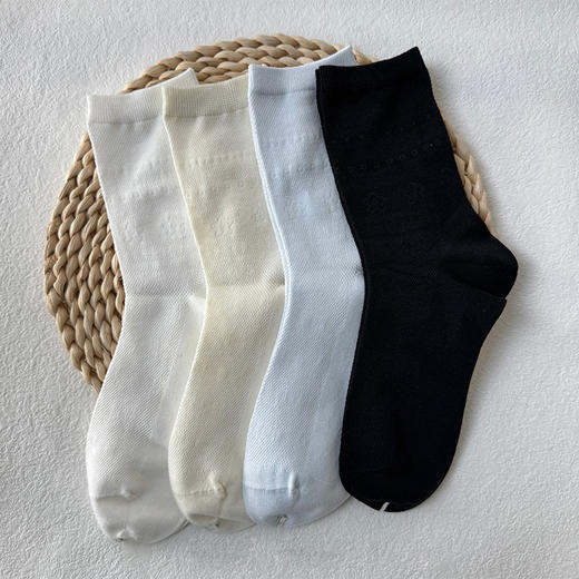 积分兑-基础网眼花纹棉袜女袜-简约-纪念日百货门店同款169144229 商品图1