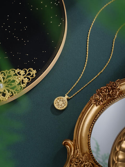 子佩集【华年映锦】银S925套链【FYL-2059】项链镀金太阳2601 商品图4