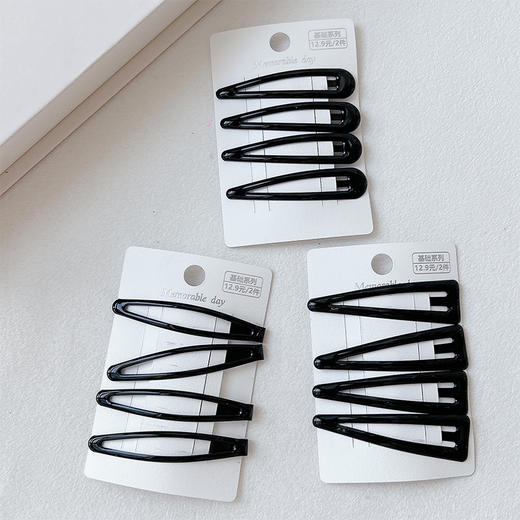 12.9元/2件亮漆黑7公分BB夹基础4支-纪念日百货门店同款169149118 商品图1