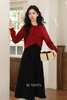 鹿向南「雾凇圣诞」百搭黑色吊带连衣裙女秋冬季叠穿收腰显瘦长裙 商品缩略图5