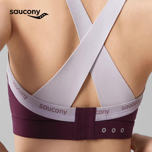 Saucony索康尼 专业竞速跑步运动内衣 女子健身瑜伽训练运动防震文胸 商品图2