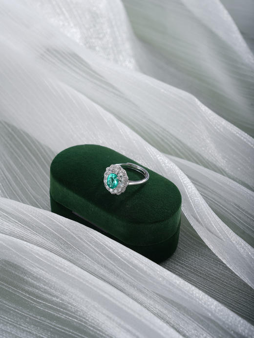 子佩集【晴漪之喜】银S925戒指【PYR6033-XF】培育宝石祖母绿2601 商品图5