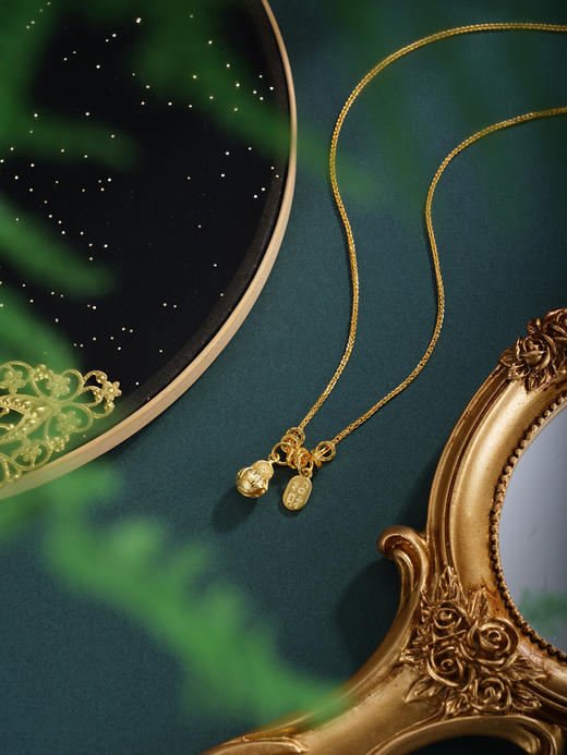 子佩集【福禄招财】银S925套链【V10342HZA】项链镀金葫芦招财纳福2601 商品图6