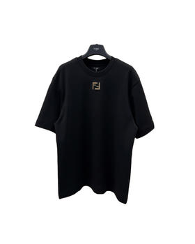 男款灯芯绒刺绣短袖T恤he011