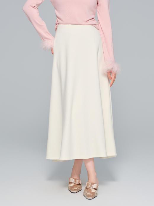 「自」全新升级【铂金会员174/天猫229/差价55】(04735)洛诗琳新中式半身裙2025冬季新款加厚高腰毛呢长款A字裙 商品图1