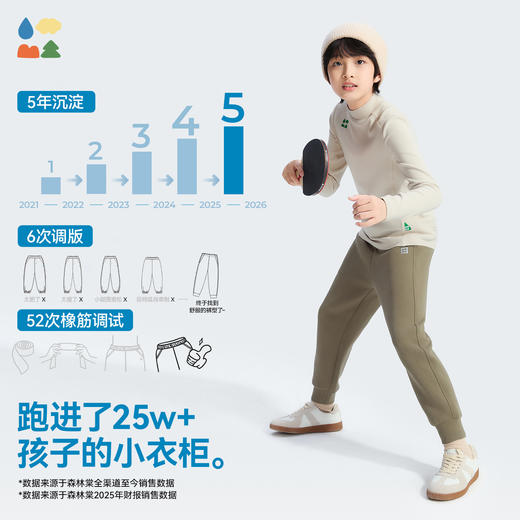 【新啵啵跳运动裤】森林棠26春新升级儿童休闲舒适微宽松束脚长裤62053157【HZ】 商品图2