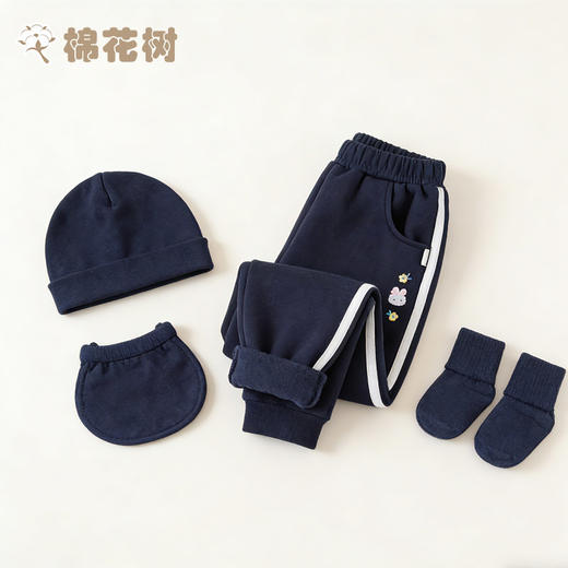 ⁵清仓【女童夹绒长裤】TWQL234006藏青W23 【棉花树】YY05-QTT-AYD 商品图2