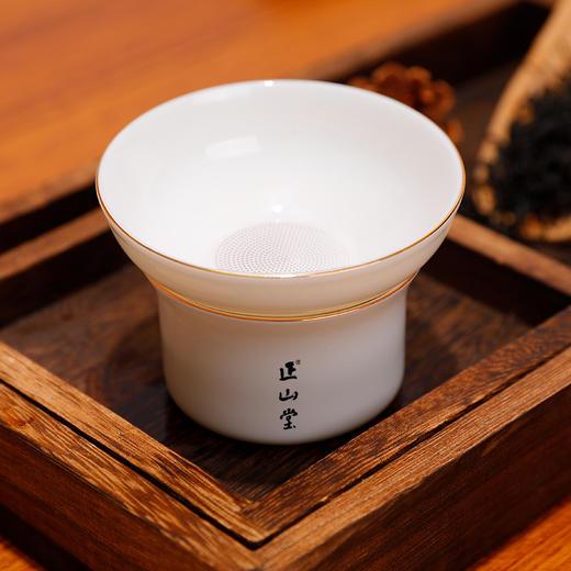 正山堂 描金茶漏 过滤分离两件套茶滤 茶具 商品图0