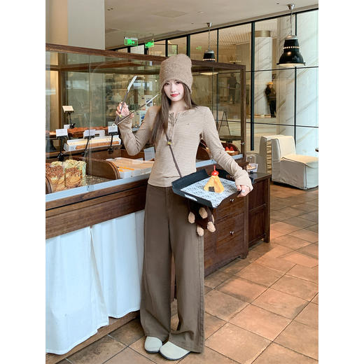 <曾小咸推荐>现货秒杀 ！微信超特价！韩系条纹打底t恤 日常139.99 立减80 秒杀59.99！！ 商品图4