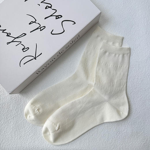 积分兑-基础网眼花纹棉袜女袜-简约-纪念日百货门店同款169144229 商品图3