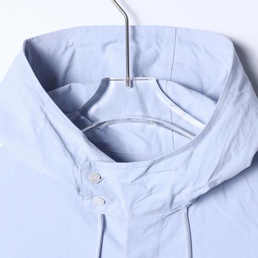 2187SDSA男士秋冬新款痞帅男装国潮纯色立领连帽长袖衬衫百搭宽松衬衣 商品图2