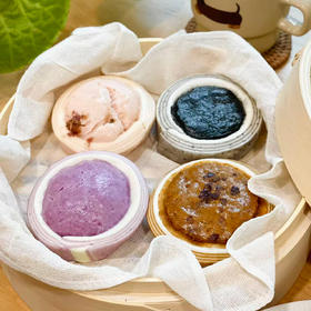 【超值3袋装】颐村 珍珠馒头系列 比面包更松软 好吃更健康 0反式脂肪酸0防腐 360g/盒