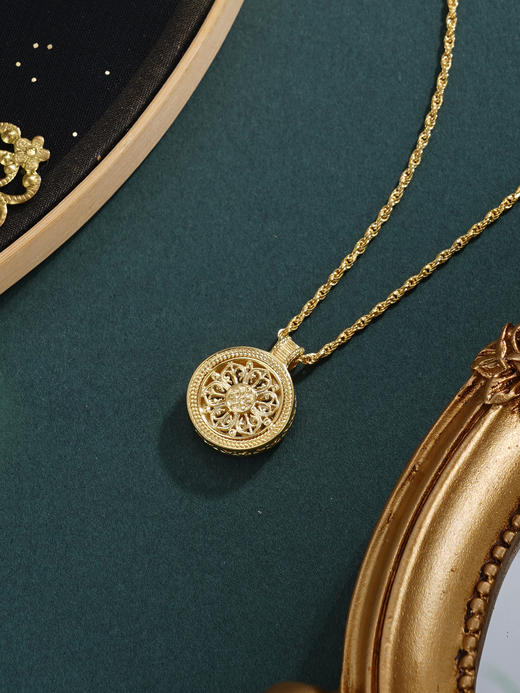 子佩集【华年映锦】银S925套链【FYL-2059】项链镀金太阳2601 商品图6