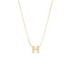 三彩2026新款镀金字母H吊坠项链极简轻奢小众设计感通勤锁骨链女 商品缩略图2
