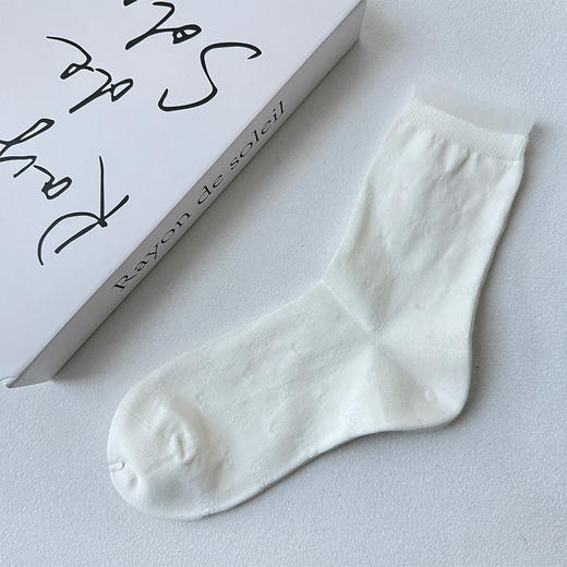 基础百搭纯色女中筒袜-简约-纪念日百货门店同款169446876 商品图4