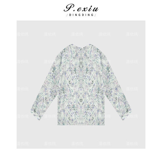 04-1潘依绣丁丁宠粉春夏款慵懒清新碎花衬衫 Q96421 商品图1