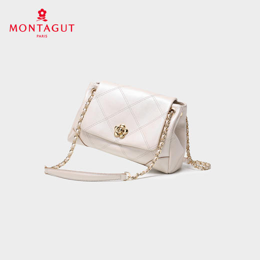 梦特娇女士时尚百搭链条包新款女款真皮单肩包送女友菱格包轻奢斜挎包 商品图9