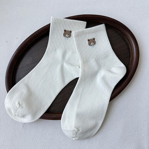 日常百搭苹果小熊中筒袜-简约-纪念日百货门店同款169193371 商品图2