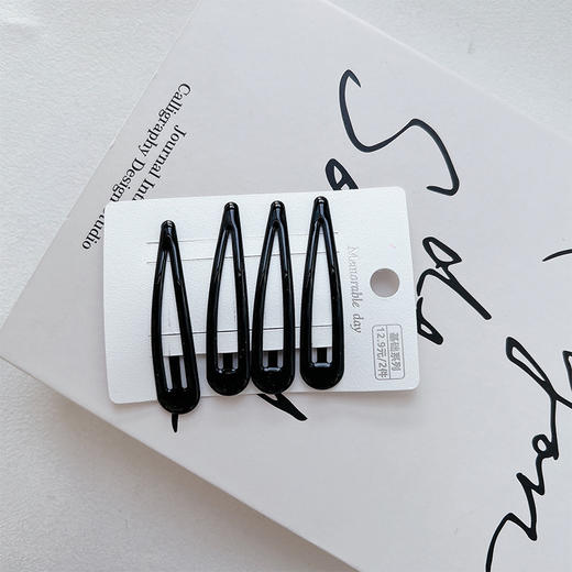 12.9元/2件亮漆黑7公分BB夹基础4支-纪念日百货门店同款169149118 商品图3