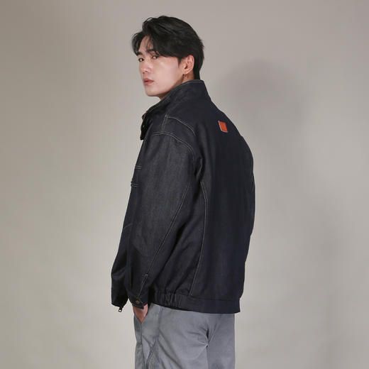 DRONKOO 2026 立领内里袖口拼灯芯绒普洗牛仔中厚夹克 商品图4