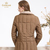 乔万尼新品90白鸭绒百搭质感棕收腰翻领显瘦保暖羽绒服ED4T788 商品缩略图4