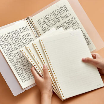 文谷（Wengu）b5活页纸活页本日记通用替换芯加厚纸张办公会议学生用品活页夹活页笔记横线内芯26孔50张B550-1 商品图6