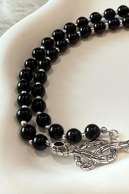 Say Something 高级感黑色串珠个性锁骨项链 21729 商品图4