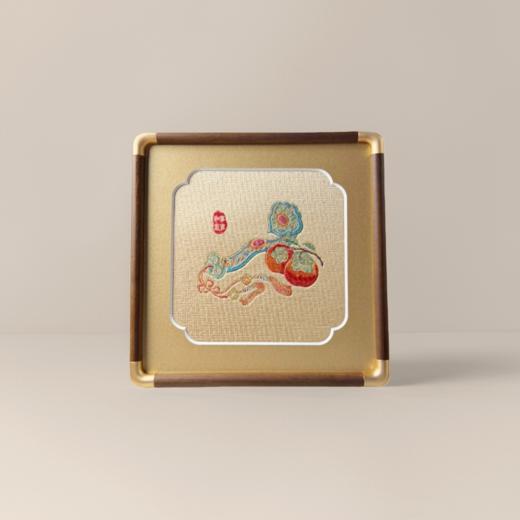 万事利方形织锦摆件-柿柿如意 商品图2