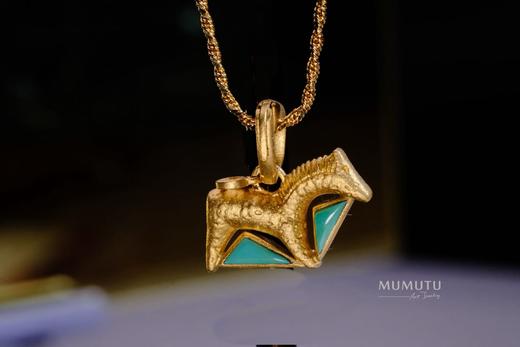 唐风金马 22K 马年吉祥挂坠 商品图0