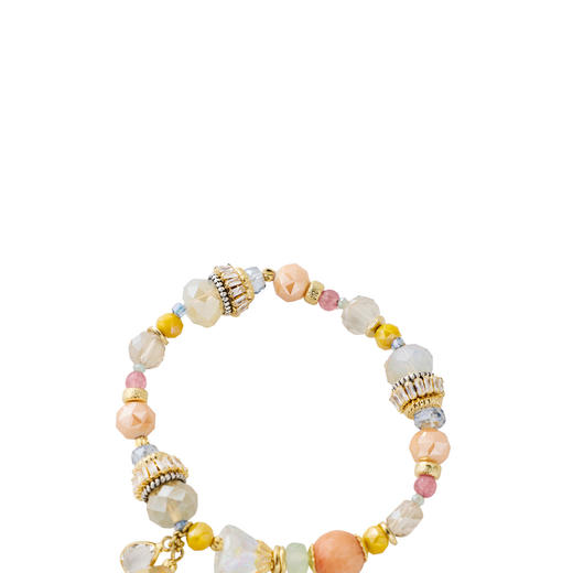 三彩2026新款彩色合成宝石拼接复古手串森系风度假通勤吊坠灵动女 商品图3